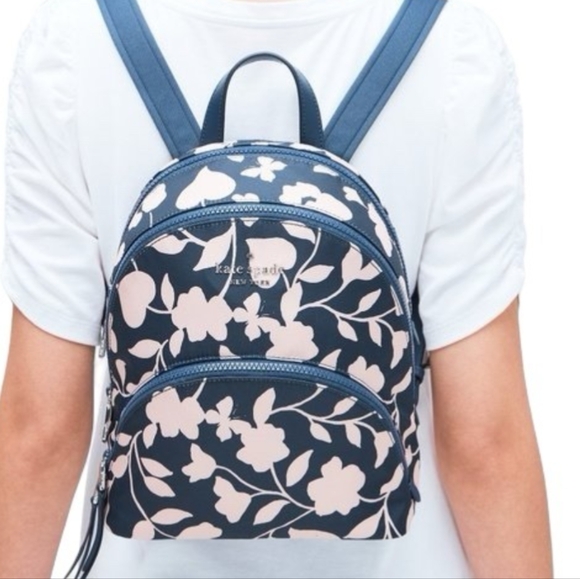 NWT Kate Spade NY KARISSA NYLON GARDEN VINE MEDIUM BACKPACK Floral Butterfly